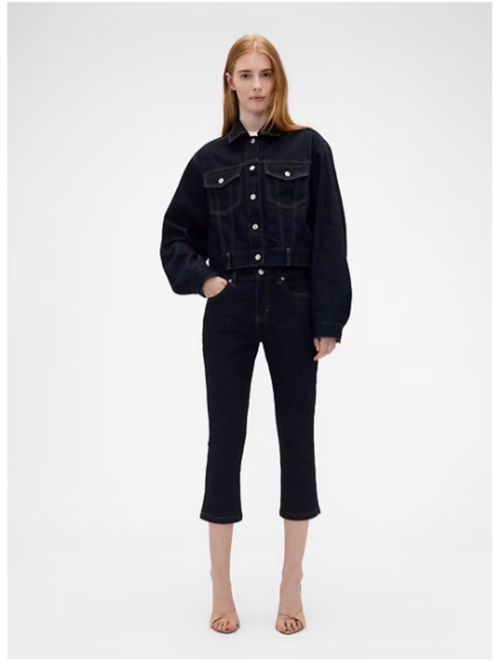 Gap x Victoria Beckham Low Rise Cropped Capri Jeans
